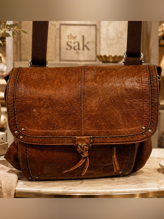 The Sak Handbags - The Sak Ventura Brown Leather Convertible Backpack Crossbody Shoulder Bag